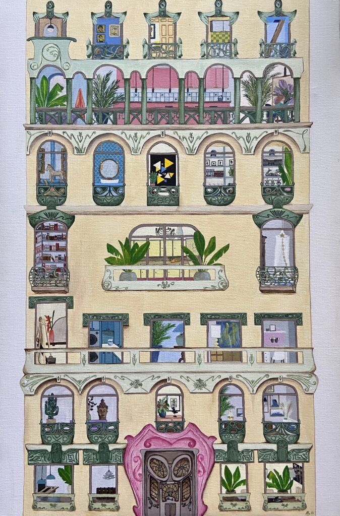 Immeuble Art Nouveau Prix sur demande Acrylic sur toile 90 x 60 cm